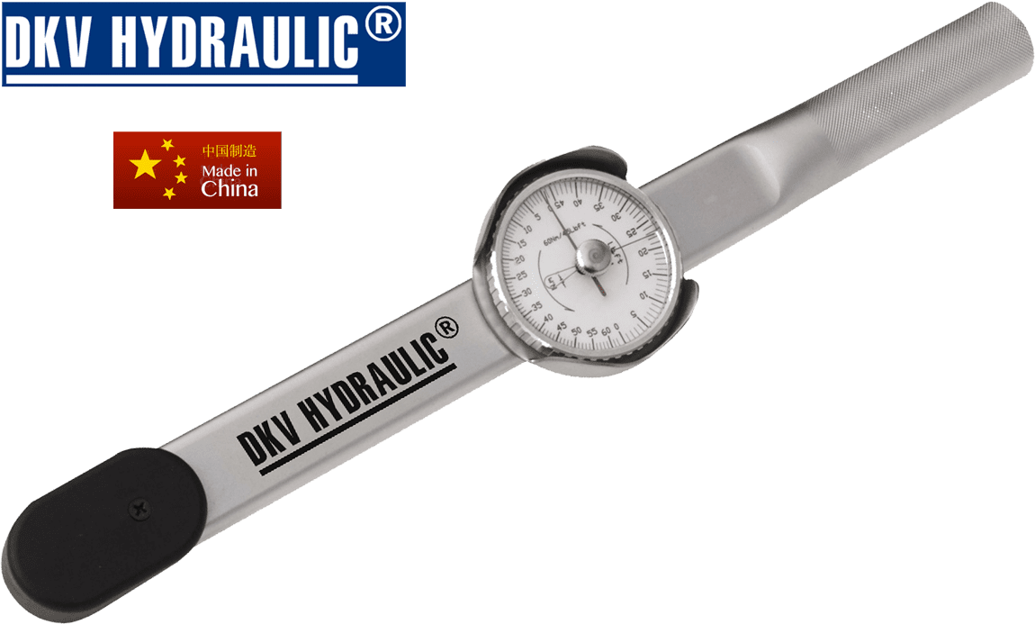 CỜ LÊ LỰC CHỈ KIM DKVC-08 | DIAL TORQUE WRENCH DKVC-08 | 0 - 200 N.m | 1/2" Cờ lê lực chỉ kim DKVC-08, cờ lê siết lực chỉ kim DKVC-08, Dial torque wrench DKVC-08 chuyên dùng để siết và check đo lực (moment) chính xác các loại bulong, đai ốc, vít trong công nghiệp lắp ráp. Có dải lực: 0 - 200 N.m cỡ khẩu: 1/2", bước tiến: 5 N.m/vạch. Cờ lê lực chỉ kim DKVC-08 được chế tạo theo tiêu chuẩn ISO 6789, sai số chế tạo do nhà sản xuất DKV TORC niêm yết: +/- 4%. Thân vỏ cờ lê lực chỉ kim DKVC-08 là sự kết hợp giữa thép cường lực và nhựa công nghiệp, chịu va đập tốt. Hệ thống lò xo đàn hồi cao, giảm thiểu gây sai số trong quá trình sử dụng. Trên thân cờ lê lực chỉ kim DKVC-08 trang bị duy nhất thang đo N.m cho phép siết lực theo hệ mét. Trên mặt đồng hồ cờ lê lực chỉ kim DKVC-08 có 2 kim (kim tĩnh và kim động), trong đó có kim tĩnh làm nhiệm vụ dịch chuyển tới chỉ số cần siết hoặc kiểm tra. Kim động sẽ nhảy khi tác dụng lực vào cánh tay đòn của cờ lê lực. Thao tác sử dụng cờ lê lực chỉ kim DKVC-08 đơn giản: đầu tiên xoay kim tĩnh tới chỉ số cần siết hoặc đo. Sau đó cắm khẩu vào bulong, tác dụng lực vào cánh tay đòn, quan sát kim động dịch chuyển. Khi kim động chạm vào kim tĩnh, chính là thời điểm đạt chỉ số lực cần siết. Quy cách đóng gói cờ lê lực chỉ kim DKVC-08: hộp nhựa. Đi kèm giấy kiểm tra, hiệu chuẩn (Certificate of Calibration) trước khi xuất xưởng bởi nhà sản xuất DKV HYDRAULIC. Cờ lê lực chỉ kim DKVC-08 là sản phẩm OEM (đặt hàng gia công chế tạo) tại Trung Quốc của DKV VIET NAM CO.,LTD. Made in China. THÔNG TIN HỖ TRỢ: Hãng sản xuất: DKV HYDRAULIC | OEM China | Made in China. Bảo hành: 12 tháng. CO, CQ: nhà sản xuất DKV HYDRAULIC | OEM China | Made in China cấp. Đóng gói: hộp gỗ công nghiệp.